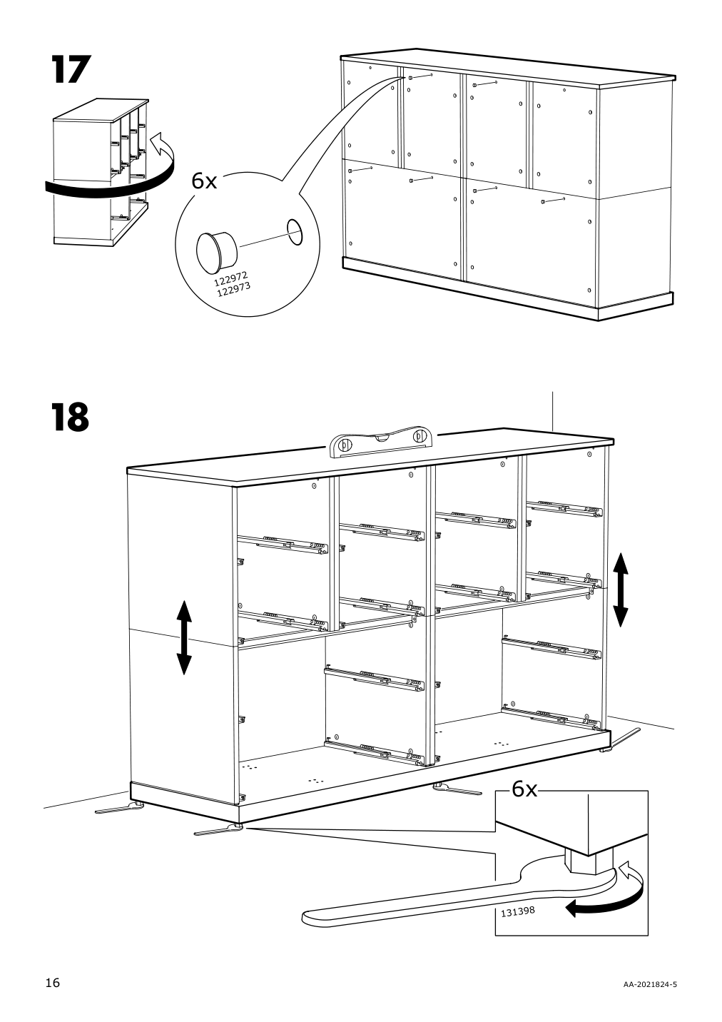 Assembly instructions for IKEA Nordli top and base anthracite | Page 16 - IKEA NORDLI 4-drawer dresser 392.116.95