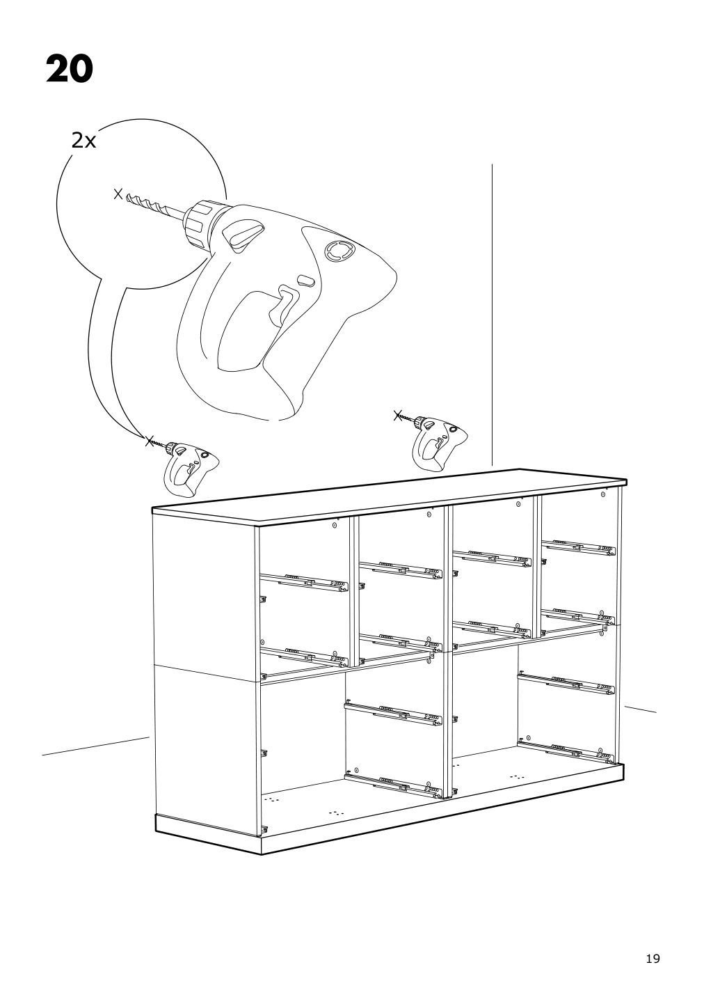 Assembly instructions for IKEA Nordli top and base anthracite | Page 19 - IKEA NORDLI 4-drawer dresser 392.116.95