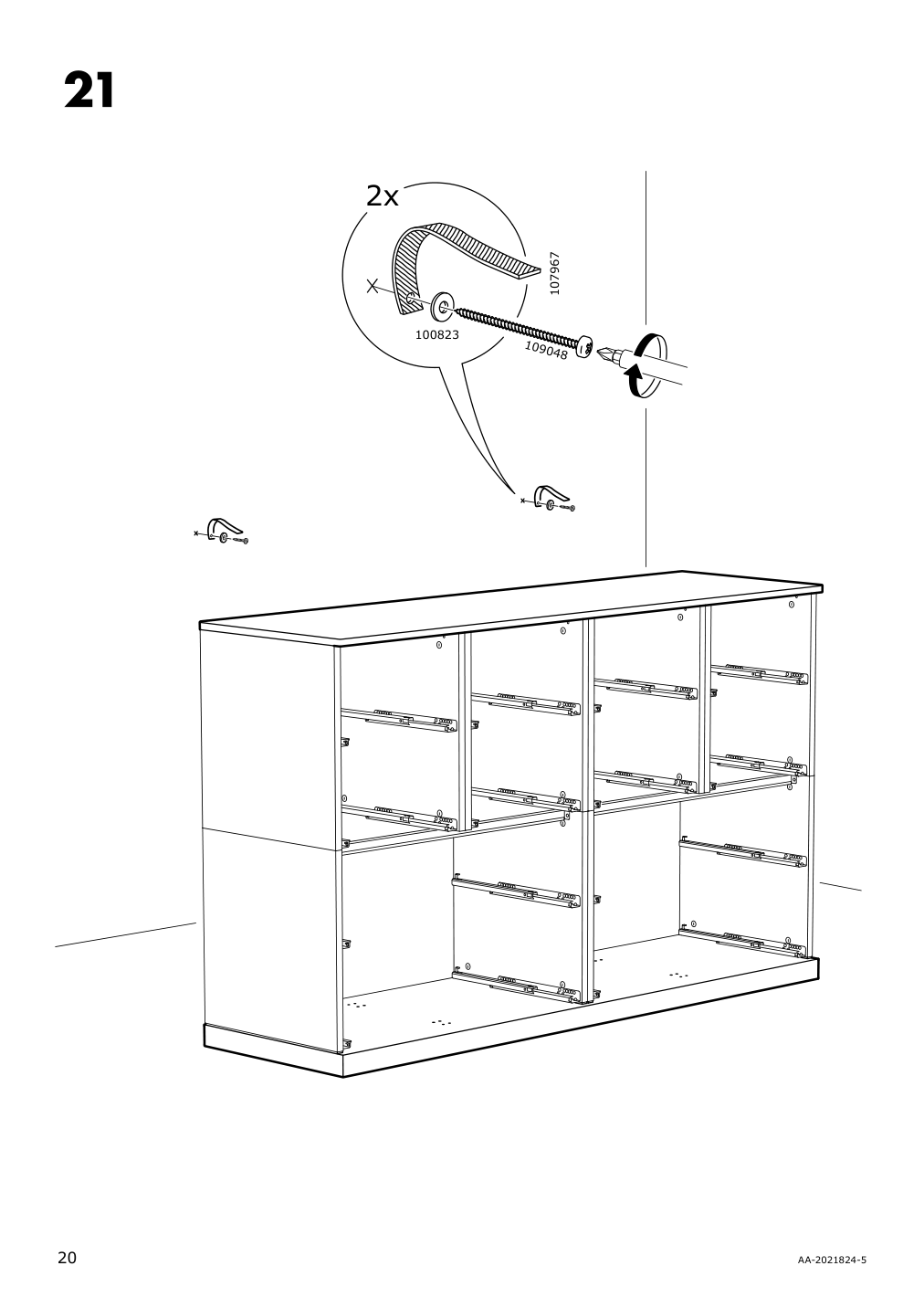 Assembly instructions for IKEA Nordli top and base anthracite | Page 20 - IKEA NORDLI 4-drawer dresser 392.116.95