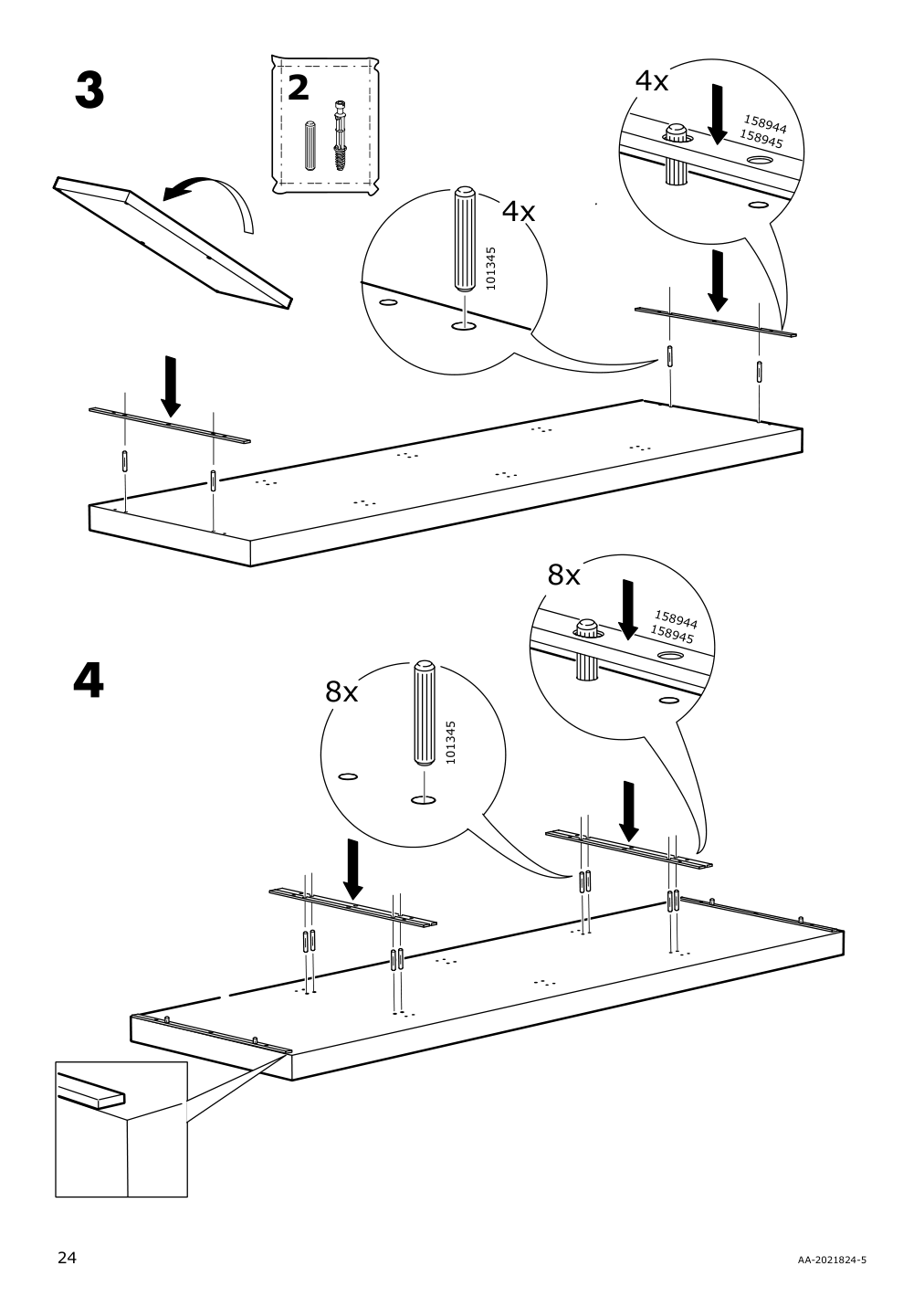 Assembly instructions for IKEA Nordli top and base anthracite | Page 24 - IKEA NORDLI 6-drawer dresser 292.766.25