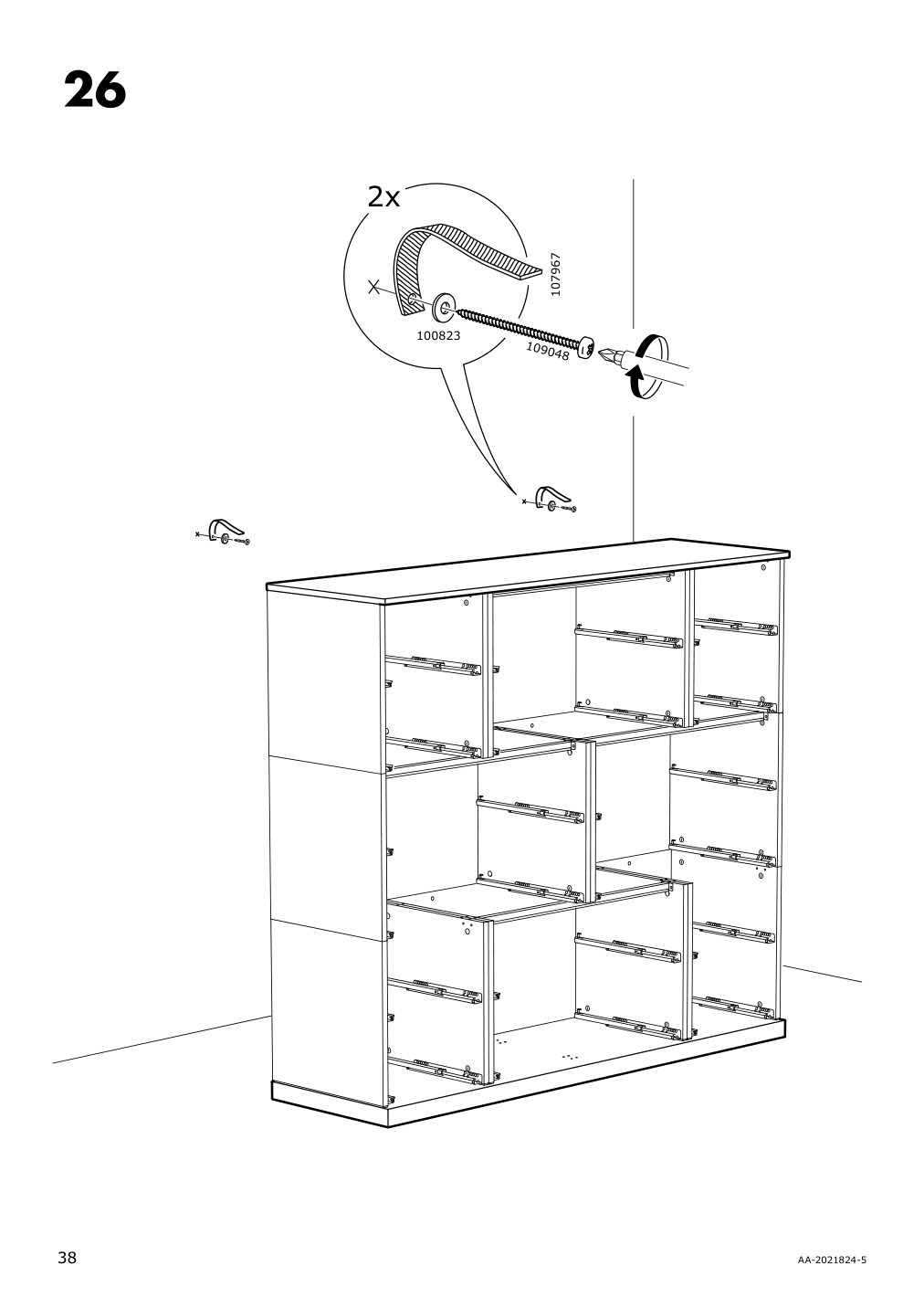 Assembly instructions for IKEA Nordli top and base anthracite | Page 38 - IKEA NORDLI 6-drawer dresser 292.766.25