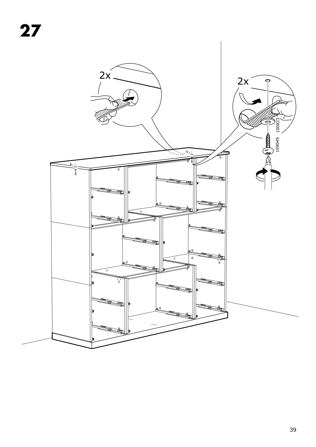 Assembly instructions for IKEA Nordli top and base anthracite | Page 39 - IKEA NORDLI 4-drawer dresser 392.116.95