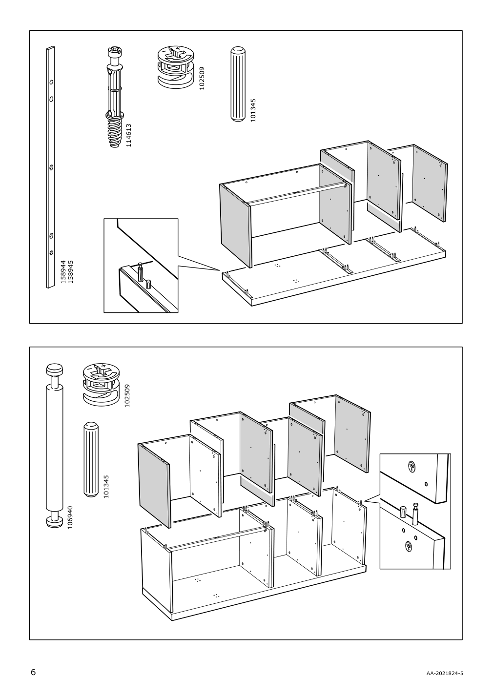 Assembly instructions for IKEA Nordli top and base anthracite | Page 6 - IKEA NORDLI 4-drawer dresser 392.116.95