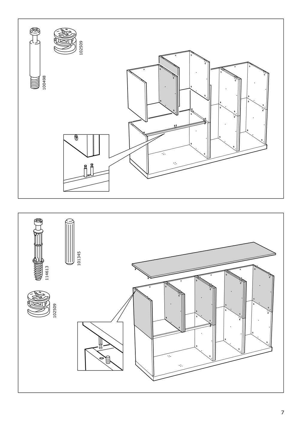 Assembly instructions for IKEA Nordli top and base anthracite | Page 7 - IKEA NORDLI 6-drawer dresser 292.766.25