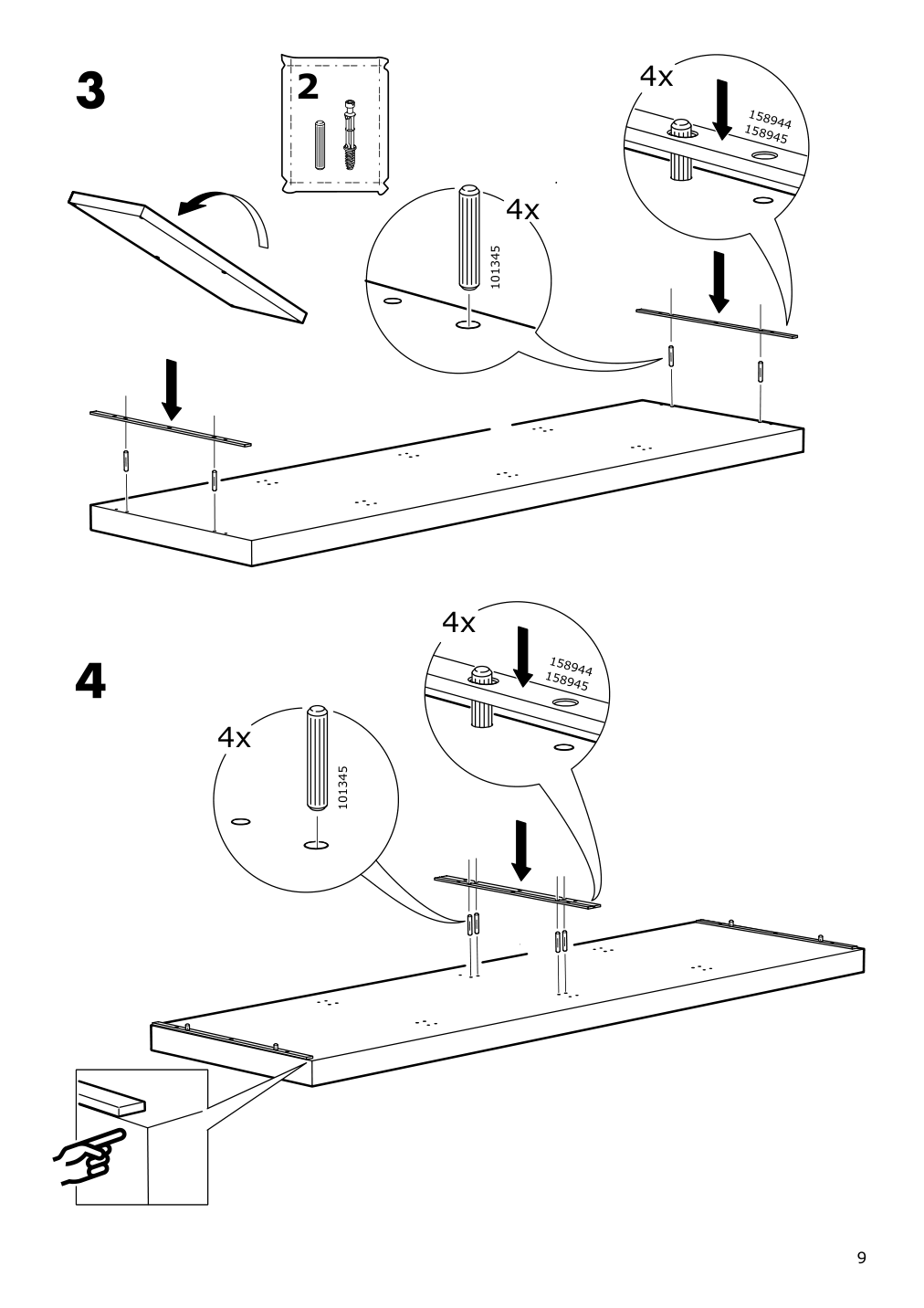 Assembly instructions for IKEA Nordli top and base anthracite | Page 9 - IKEA NORDLI 4-drawer dresser 392.116.95