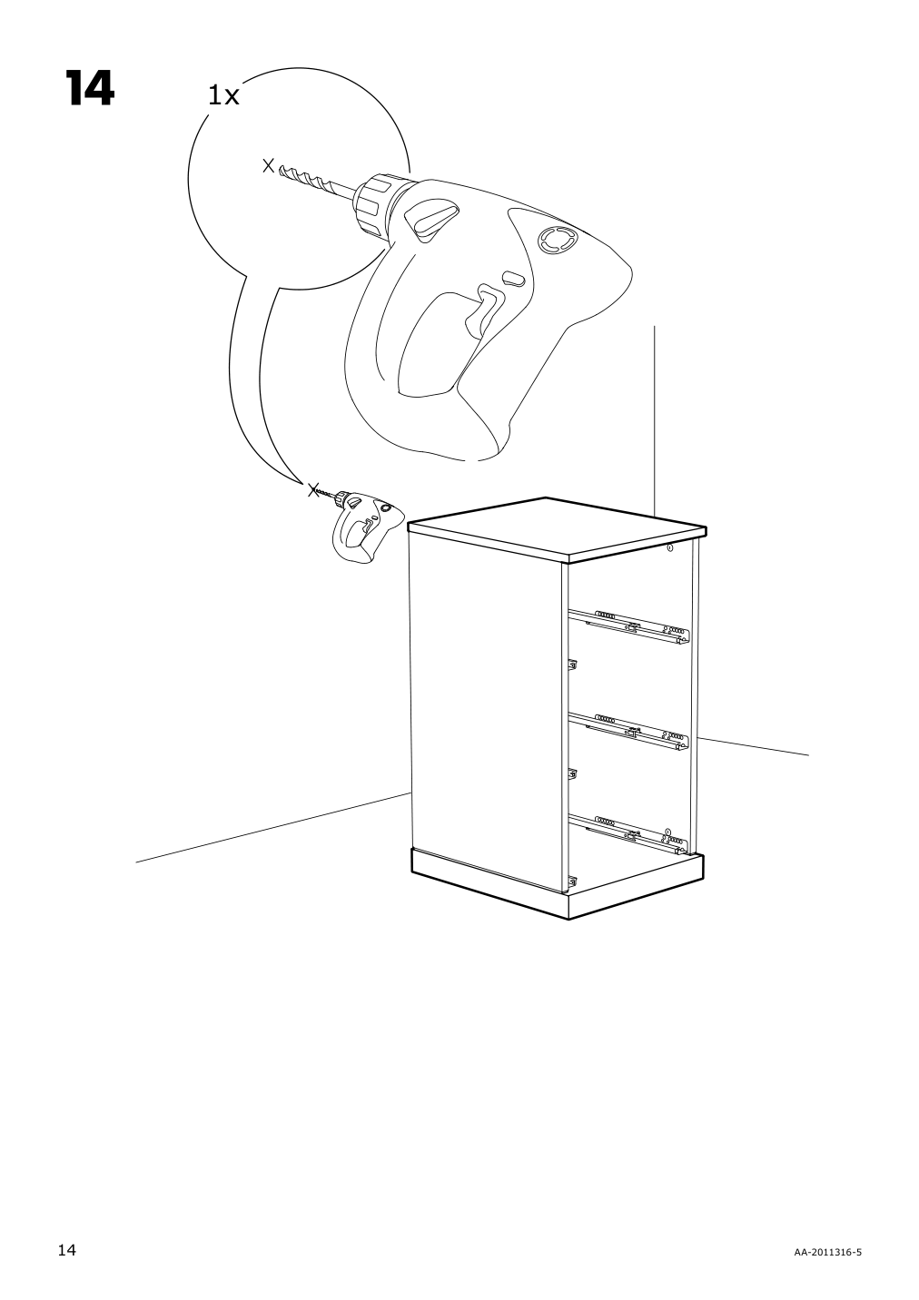 Assembly instructions for IKEA Nordli top and base white | Page 14 - IKEA NORDLI 7-drawer dresser 092.480.06