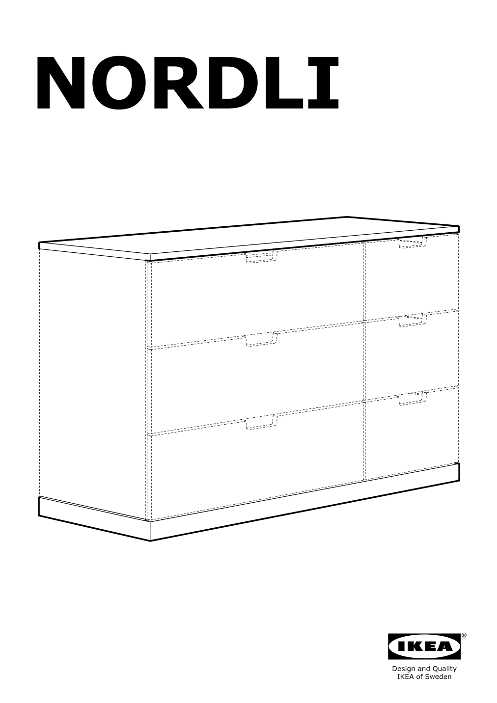 Assembly instructions for IKEA Nordli top and base white | Page 1 - IKEA NORDLI 3-drawer chest 392.951.38