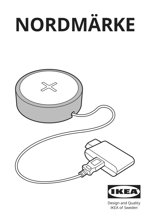 Assembly instructions for IKEA Nordmaerke wireless charger white cork | Page 1 - IKEA NORDMÄRKE wireless charger 804.721.14