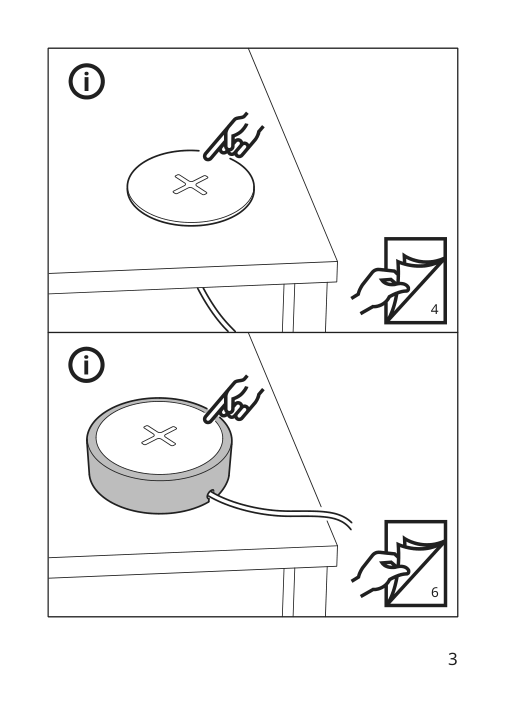 Assembly instructions for IKEA Nordmaerke wireless charger white cork | Page 3 - IKEA NORDMÄRKE wireless charger 804.721.14