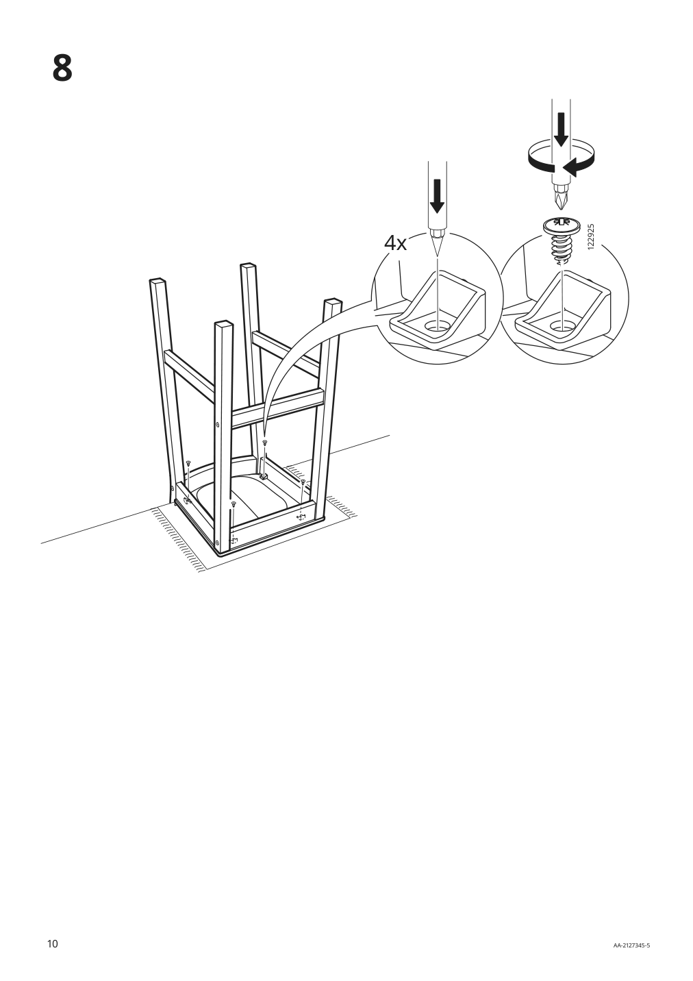 Assembly instructions for IKEA Nordviken bar stool with backrest black | Page 10 - IKEA NORDVIKEN bar stool with backrest 803.691.12