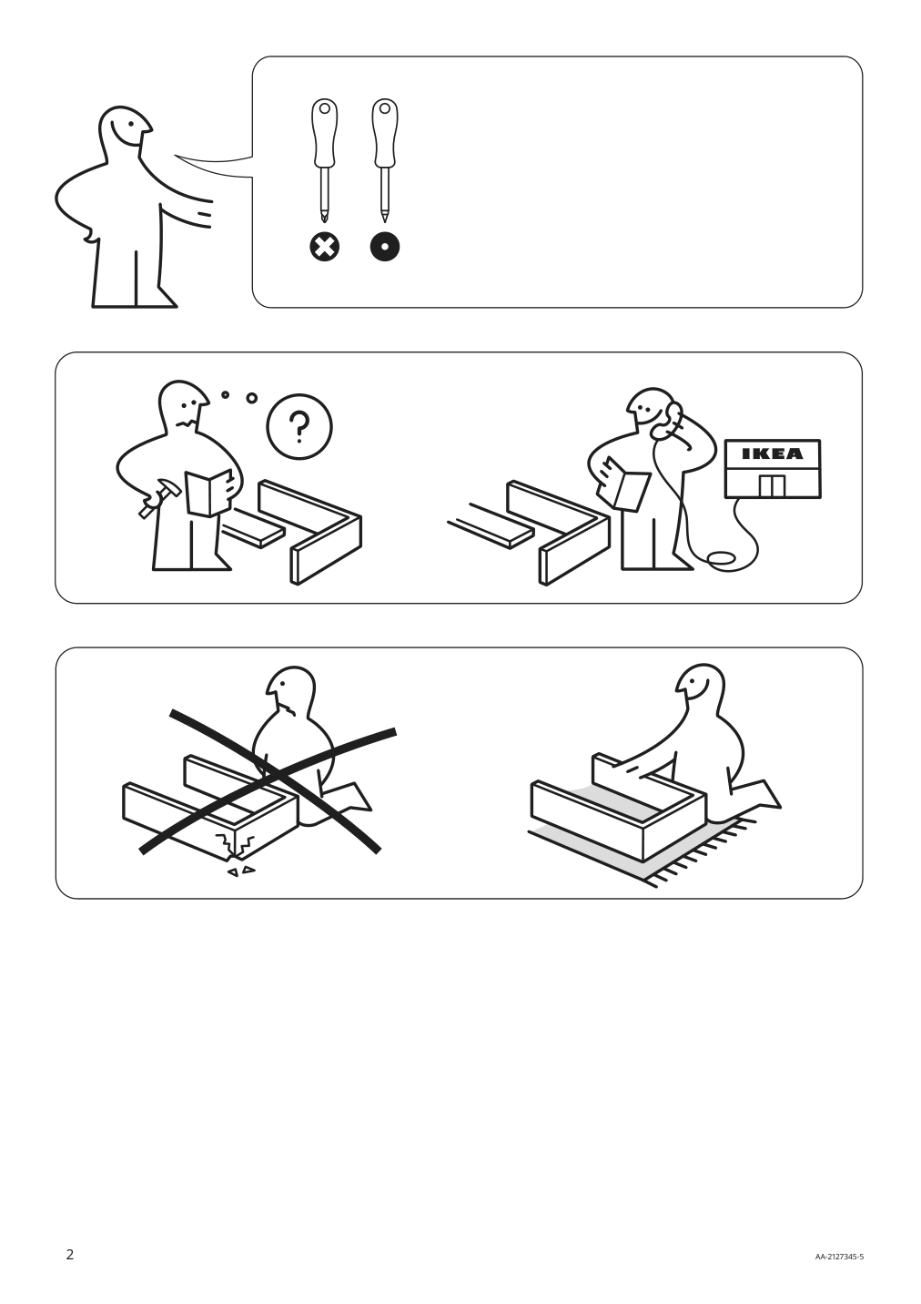 Assembly instructions for IKEA Nordviken bar stool with backrest black | Page 2 - IKEA NORDVIKEN bar stool with backrest 803.691.12