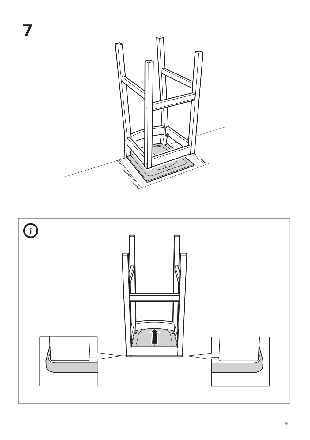 Assembly instructions for IKEA Nordviken bar stool with backrest black | Page 9 - IKEA NORDVIKEN bar stool with backrest 803.691.12