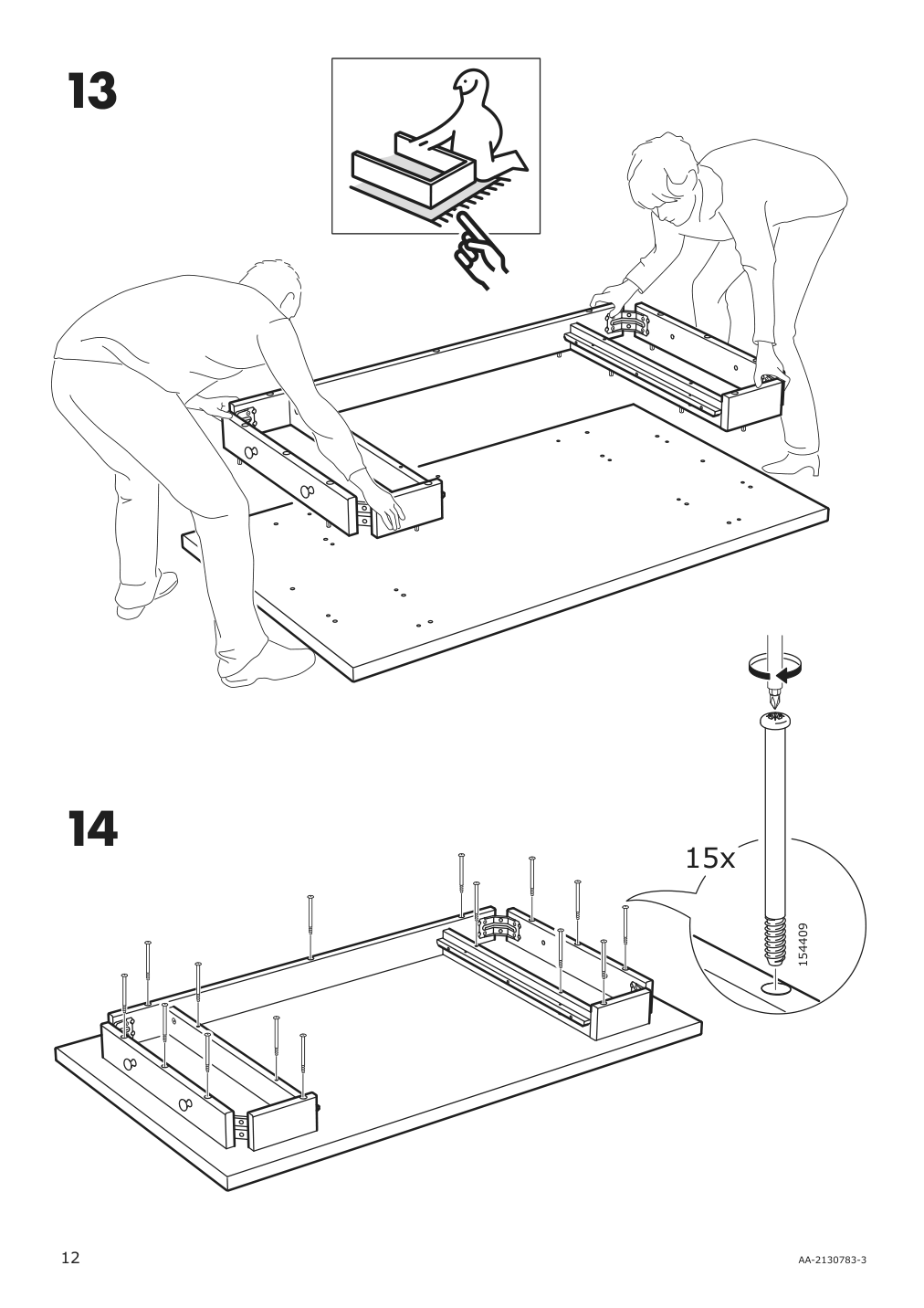 Assembly instructions for IKEA Nordviken bar table black | Page 12 - IKEA NORDVIKEN bar table 003.688.14