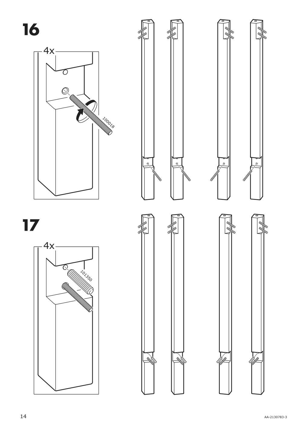 Assembly instructions for IKEA Nordviken bar table black | Page 14 - IKEA NORDVIKEN / NORDVIKEN bar table and 4 bar stools 093.335.23