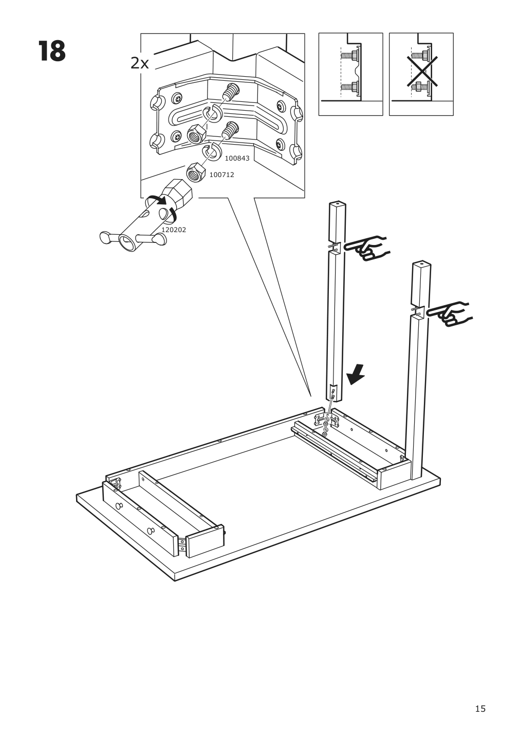 Assembly instructions for IKEA Nordviken bar table black | Page 15 - IKEA NORDVIKEN / NORDVIKEN bar table and 4 bar stools 093.335.23