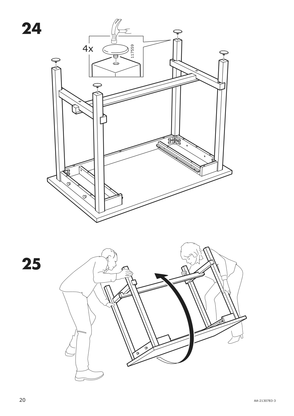 Assembly instructions for IKEA Nordviken bar table black | Page 20 - IKEA NORDVIKEN bar table 003.688.14