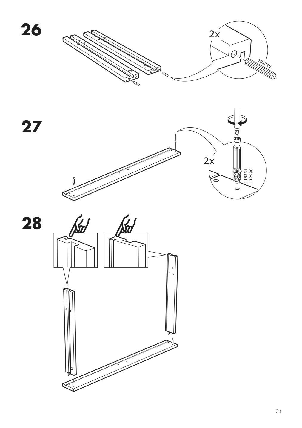 Assembly instructions for IKEA Nordviken bar table black | Page 21 - IKEA NORDVIKEN bar table 003.688.14