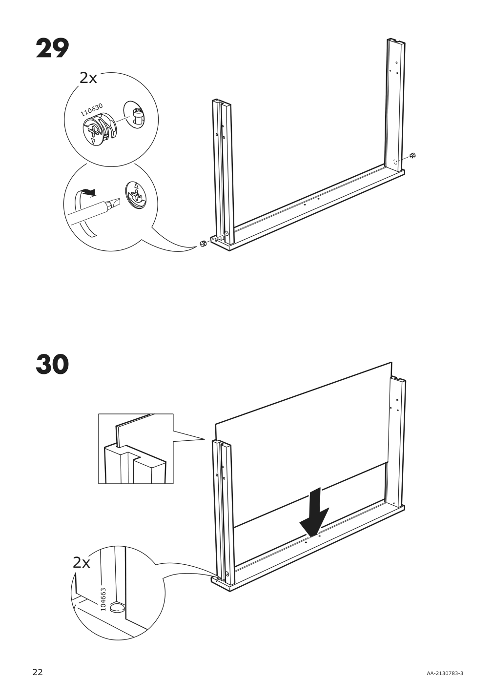 Assembly instructions for IKEA Nordviken bar table black | Page 22 - IKEA NORDVIKEN bar table 003.688.14