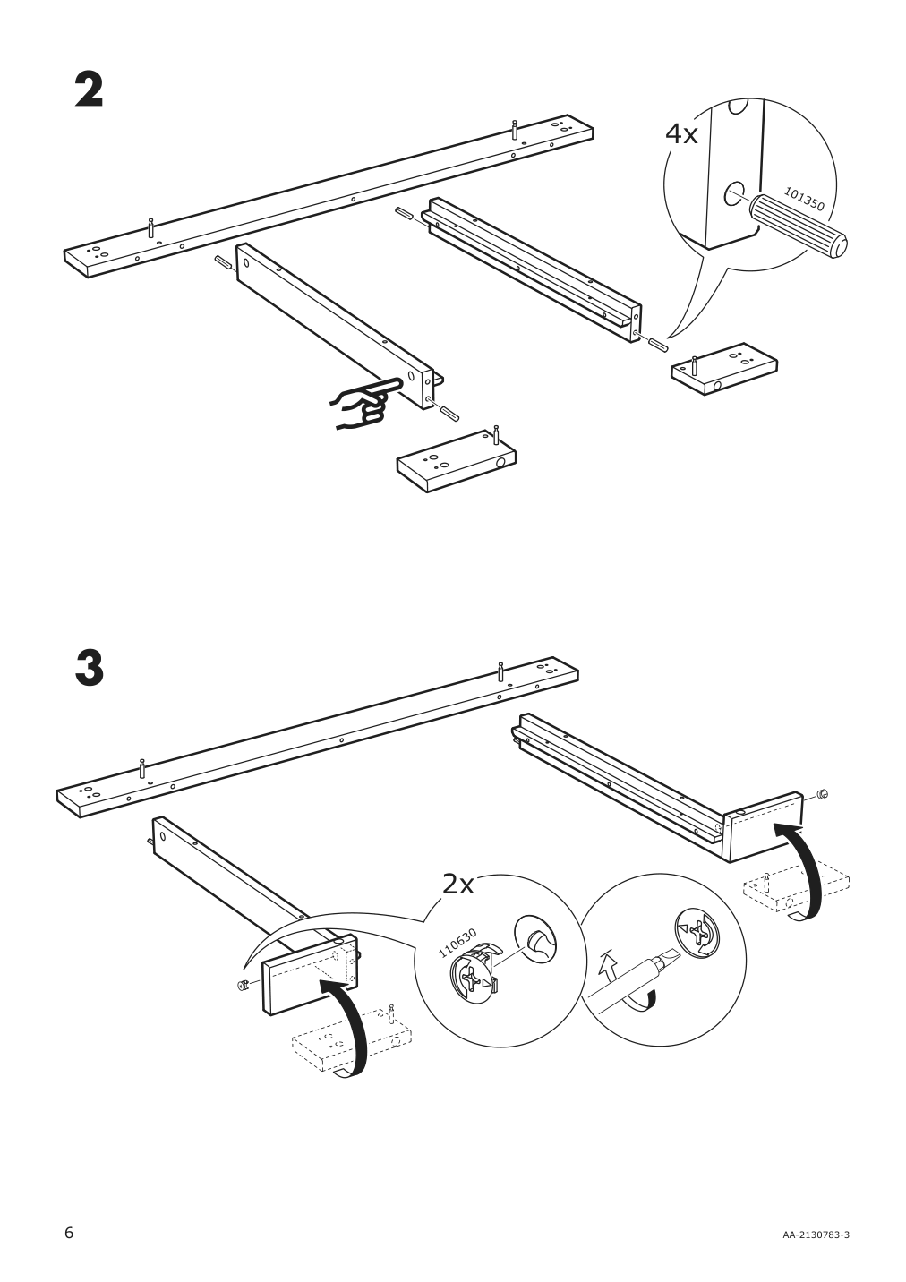 Assembly instructions for IKEA Nordviken bar table black | Page 6 - IKEA NORDVIKEN bar table 003.688.14