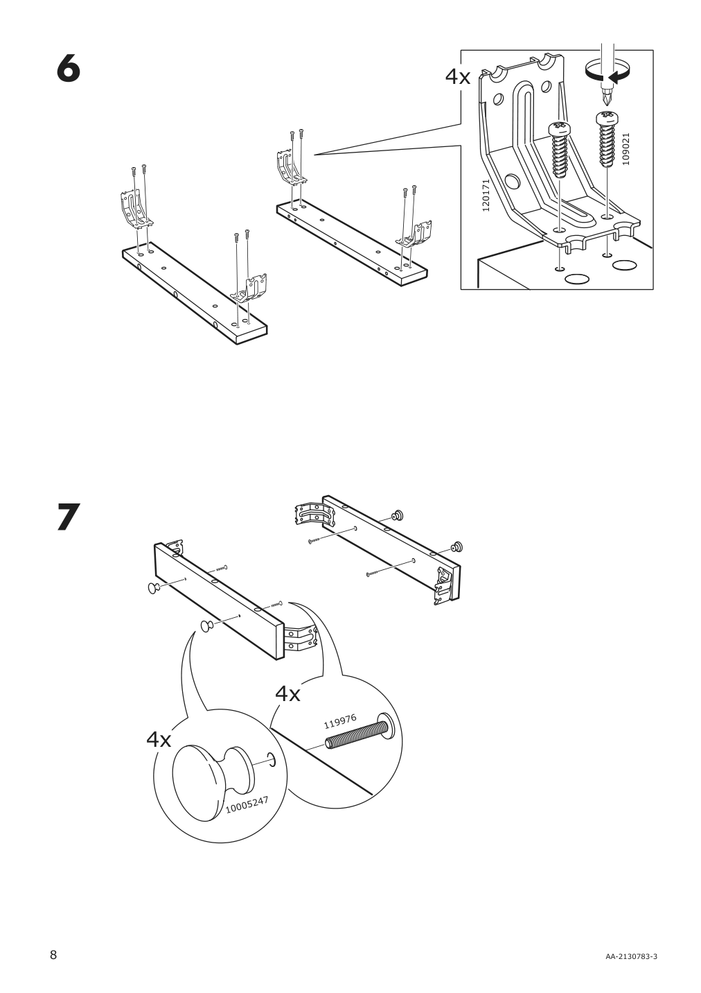 Assembly instructions for IKEA Nordviken bar table black | Page 8 - IKEA NORDVIKEN bar table 003.688.14