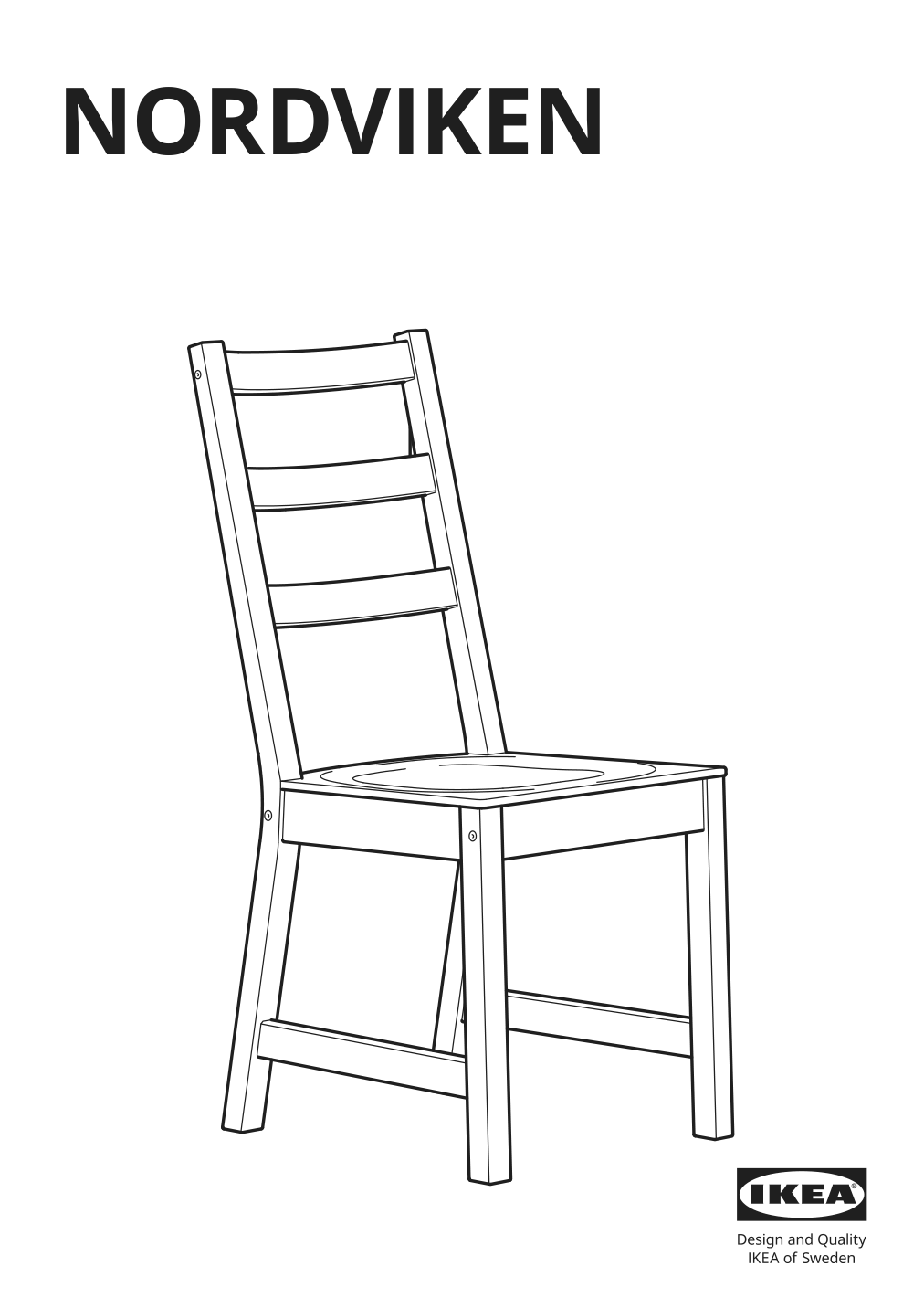 Assembly instructions for IKEA Nordviken chair white | Page 1 - IKEA NORDVIKEN / NORDVIKEN table and 4 chairs 493.051.65