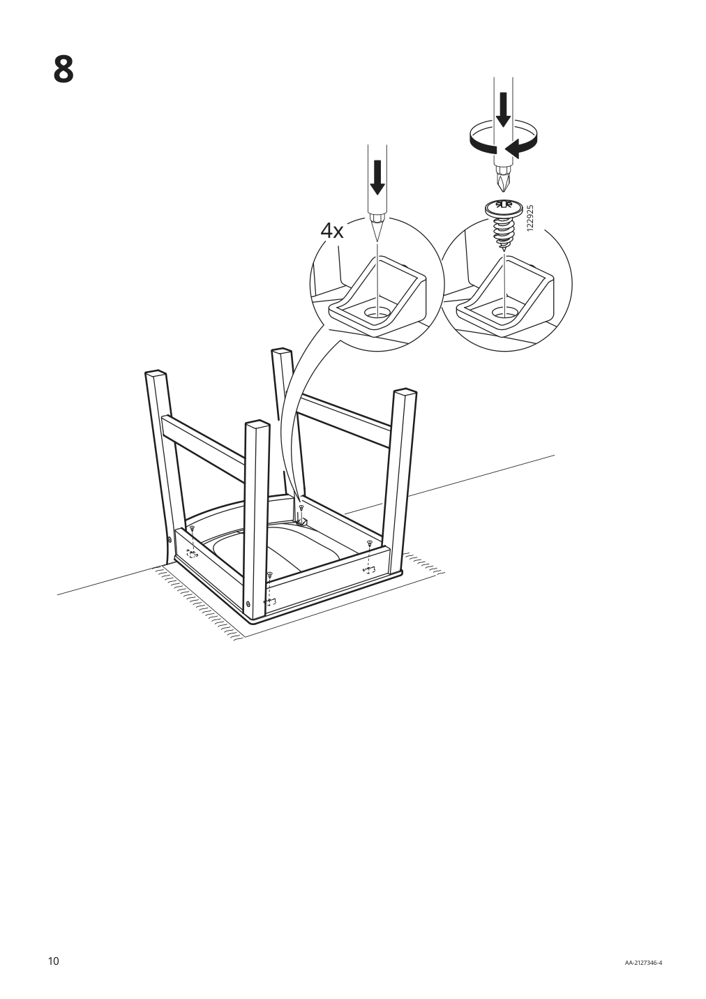 Assembly instructions for IKEA Nordviken chair antique stain | Page 10 - IKEA NORDVIKEN / NORDVIKEN table and 6 chairs 493.869.44