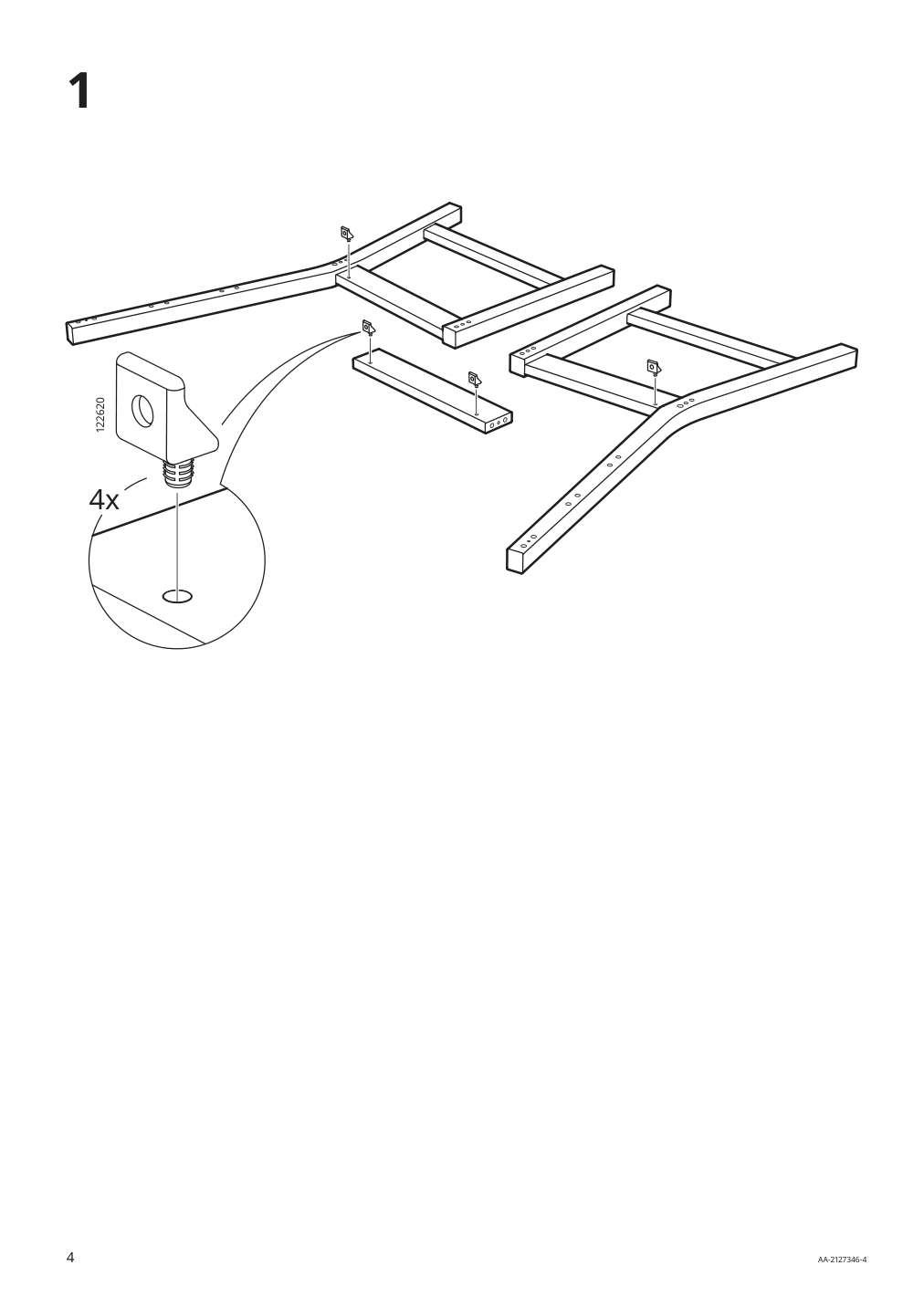 Assembly instructions for IKEA Nordviken chair antique stain | Page 4 - IKEA NORDVIKEN / NORDVIKEN table and 6 chairs 493.869.44