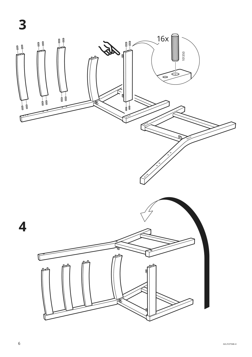 Assembly instructions for IKEA Nordviken chair antique stain | Page 6 - IKEA NORDVIKEN / NORDVIKEN table and 6 chairs 493.869.44