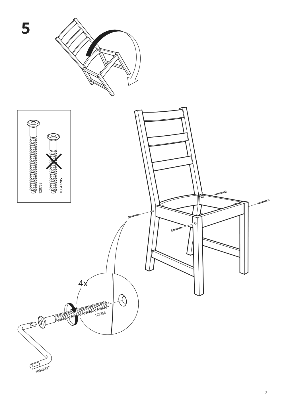 Assembly instructions for IKEA Nordviken chair antique stain | Page 7 - IKEA NORDVIKEN chair 304.885.46