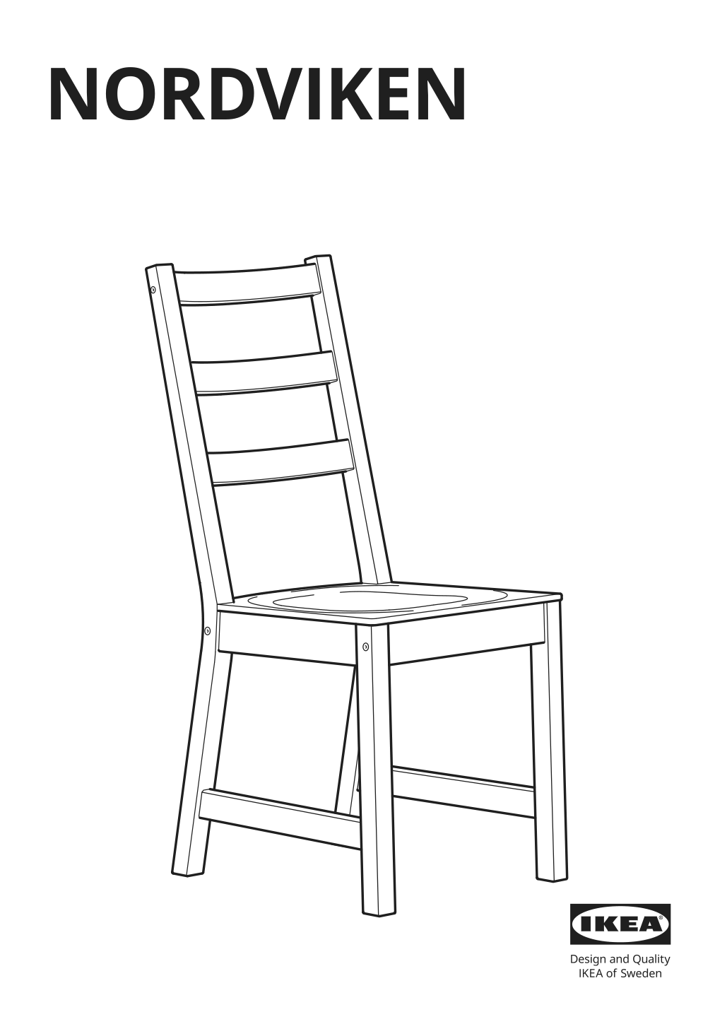 Assembly instructions for IKEA Nordviken chair white | Page 1 - IKEA KLIMPFJÄLL / NORDVIKEN table and 6 chairs 195.563.77