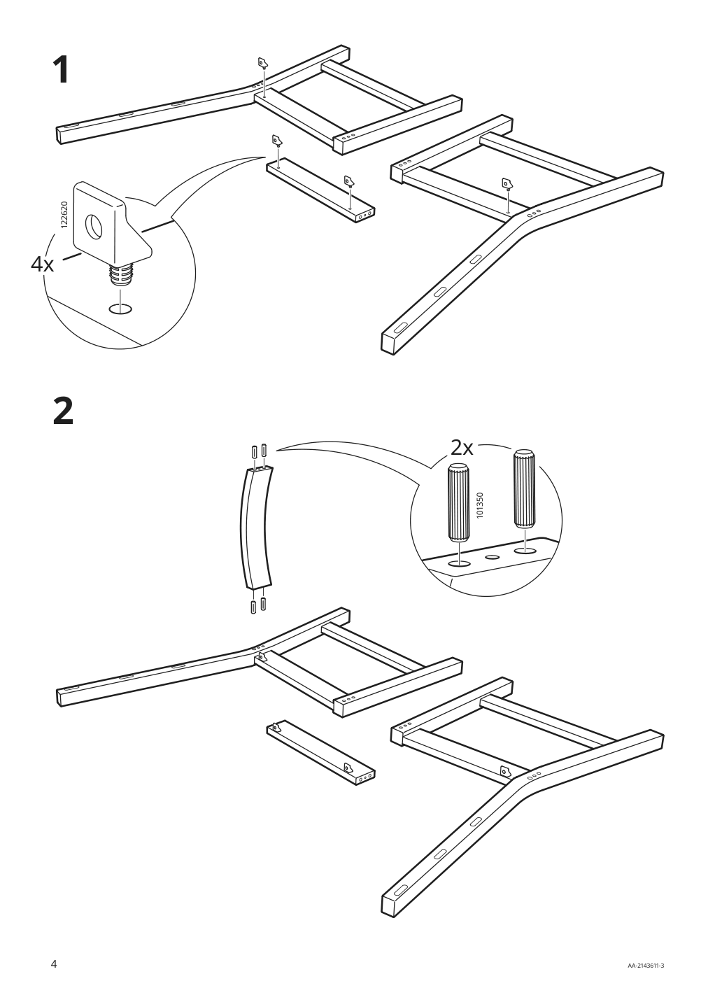 Assembly instructions for IKEA Nordviken chair black | Page 4 - IKEA SKOGSTA / NORDVIKEN table and 6 chairs 694.826.90