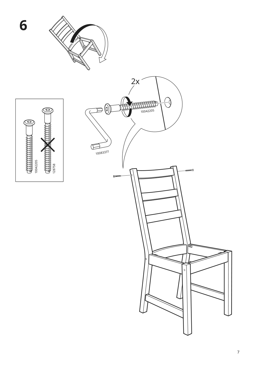 Assembly instructions for IKEA Nordviken chair white | Page 7 - IKEA NORDVIKEN / NORDVIKEN table and 4 chairs 493.051.65