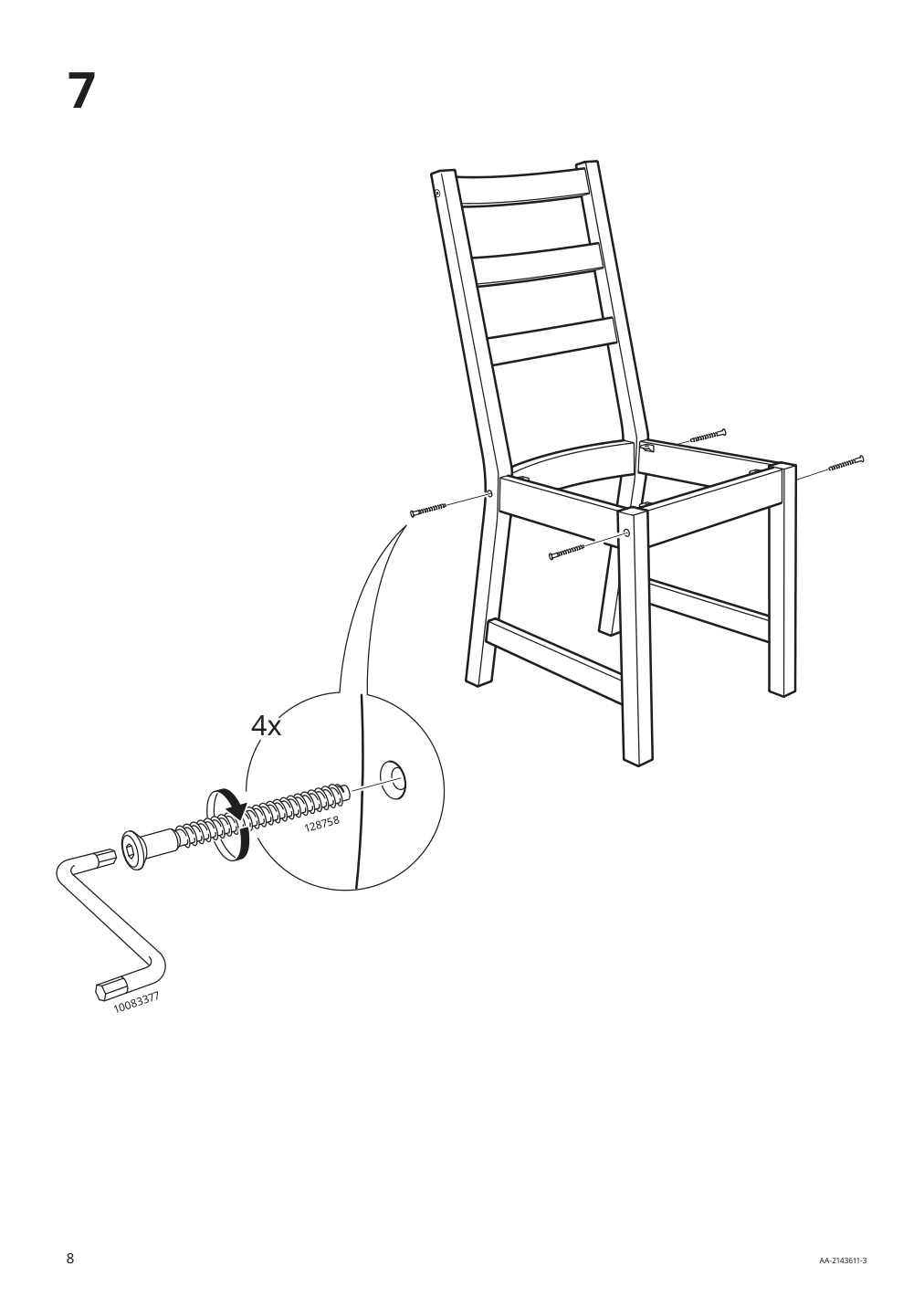 Assembly instructions for IKEA Nordviken chair antique stain | Page 8 - IKEA NORDVIKEN / NORDVIKEN table and 6 chairs 493.869.44