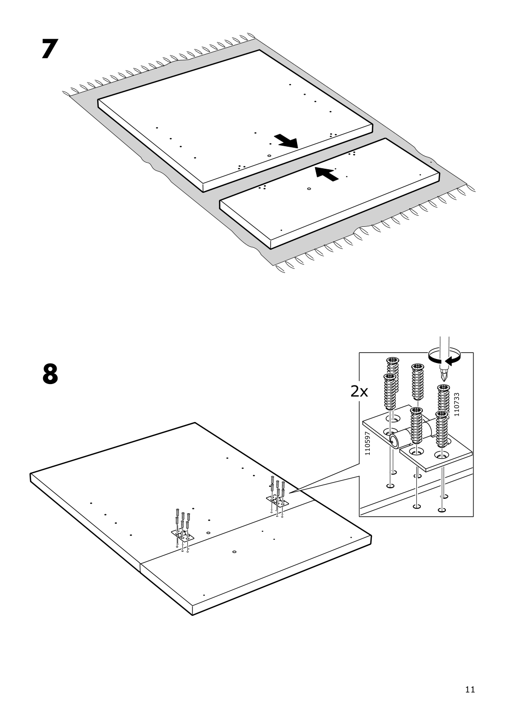 Assembly instructions for IKEA Nordviken drop leaf table black | Page 11 - IKEA NORDVIKEN / BERGMUND table and 2 chairs 695.715.92