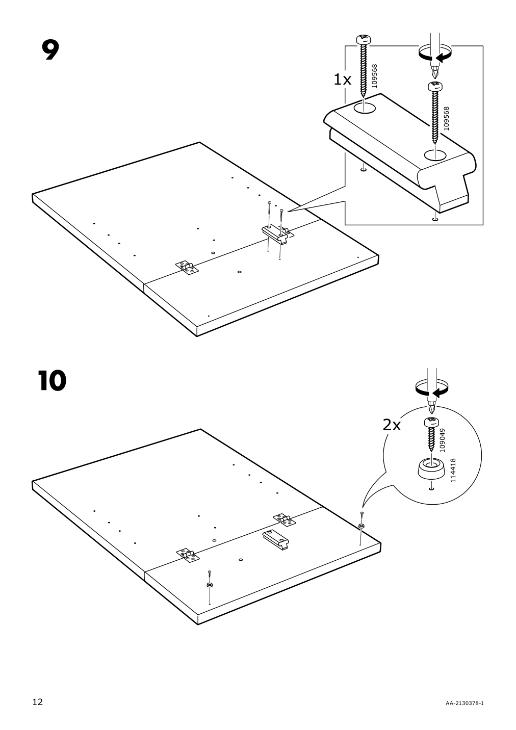 Assembly instructions for IKEA Nordviken drop leaf table black | Page 12 - IKEA NORDVIKEN / BERGMUND table and 2 chairs 695.715.92