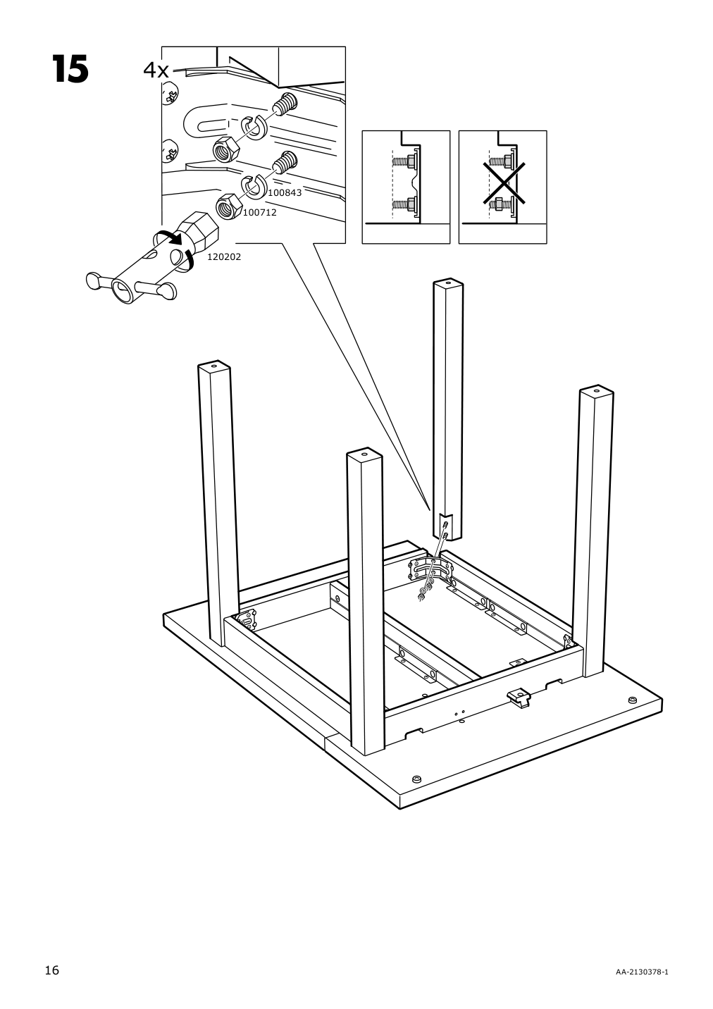 Assembly instructions for IKEA Nordviken drop leaf table black | Page 16 - IKEA NORDVIKEN / NORDVIKEN table and 2 chairs 893.050.74