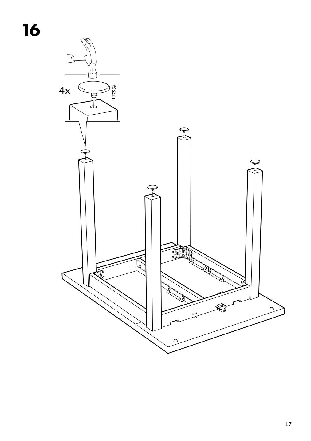 Assembly instructions for IKEA Nordviken drop leaf table black | Page 17 - IKEA NORDVIKEN drop-leaf table 703.687.16