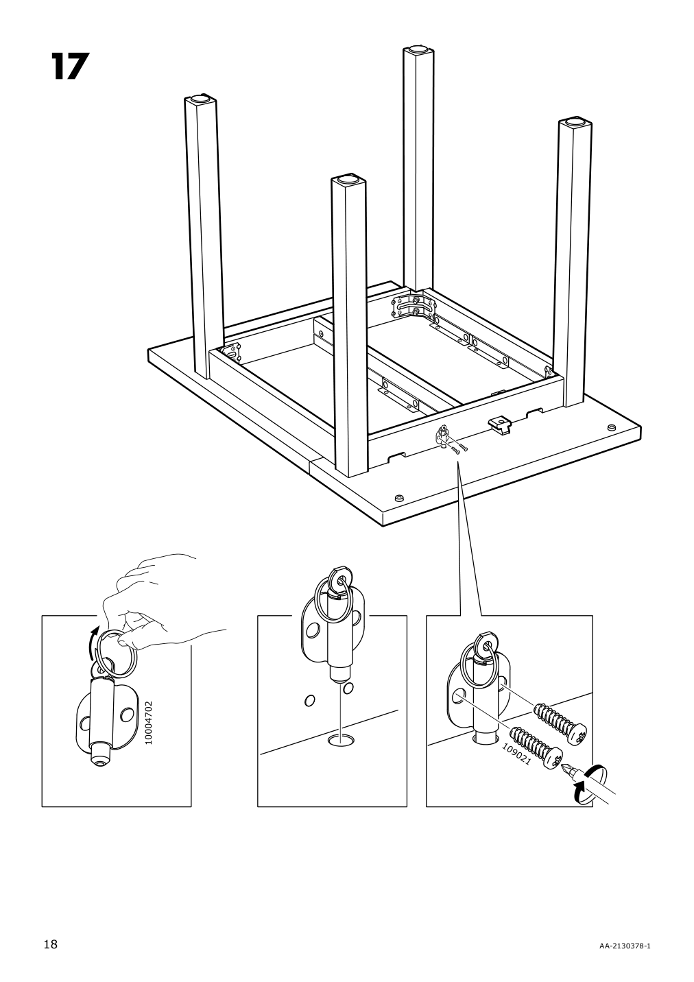 Assembly instructions for IKEA Nordviken drop leaf table black | Page 18 - IKEA NORDVIKEN / NORDVIKEN table and 2 chairs 893.050.74