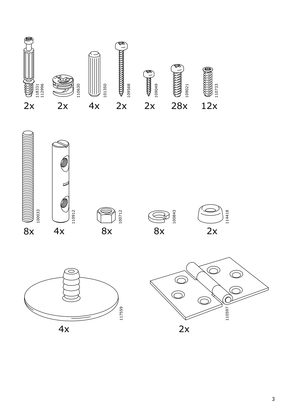 Assembly instructions for IKEA Nordviken drop leaf table black | Page 3 - IKEA NORDVIKEN drop-leaf table 703.687.16