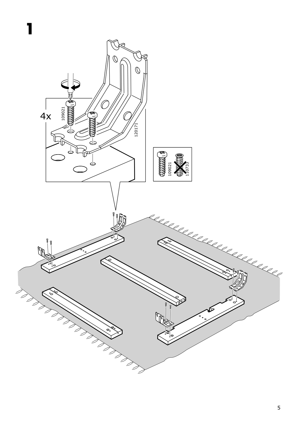 Assembly instructions for IKEA Nordviken drop leaf table black | Page 5 - IKEA NORDVIKEN / BERGMUND table and 2 chairs 695.715.92