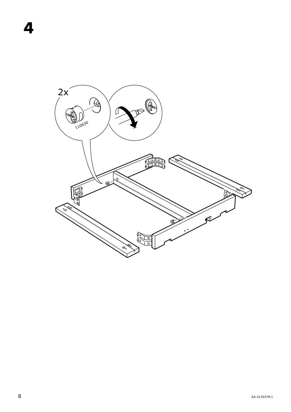 Assembly instructions for IKEA Nordviken drop leaf table black | Page 8 - IKEA NORDVIKEN / BERGMUND table and 2 chairs 695.715.92