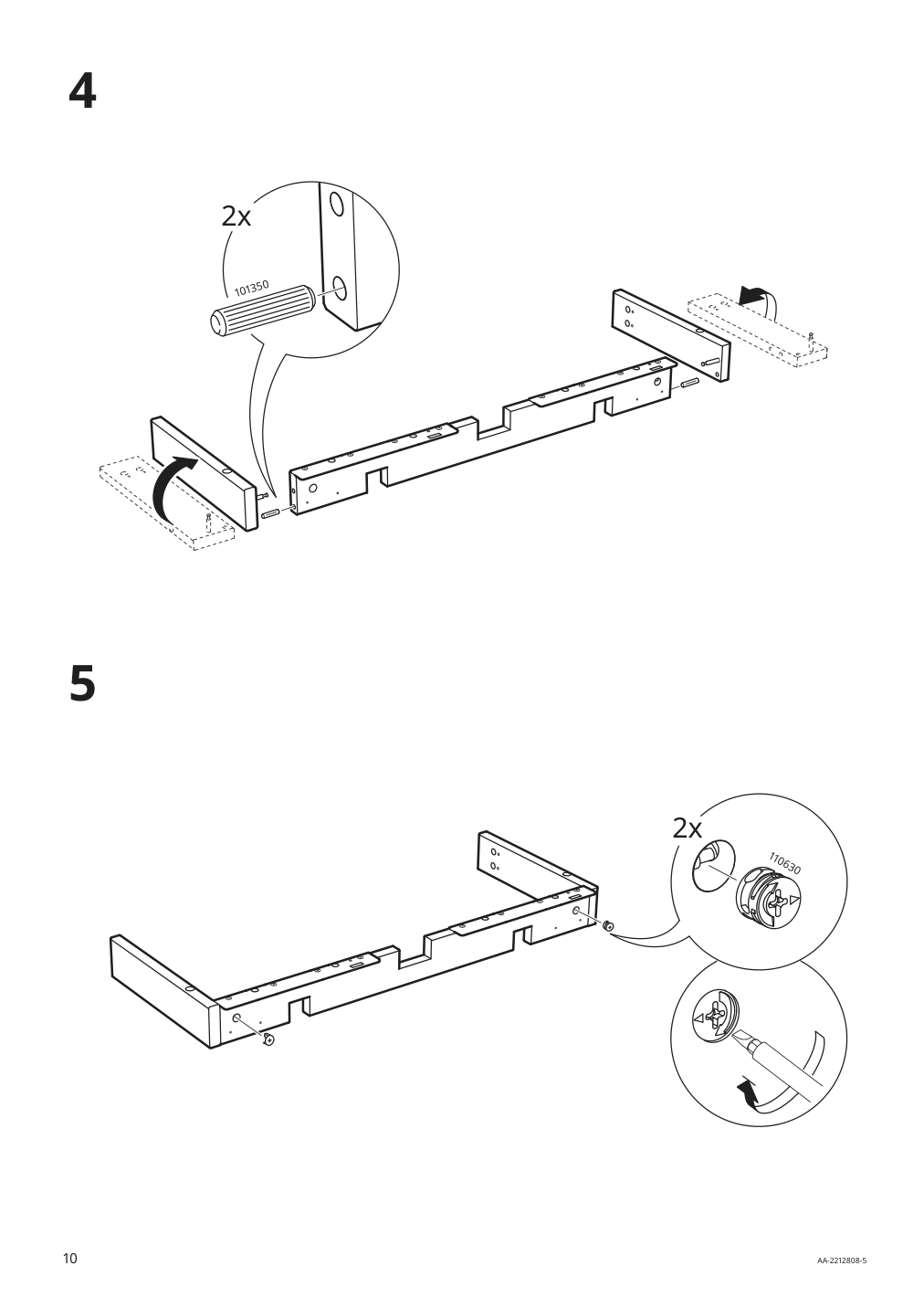 Assembly instructions for IKEA Nordviken extendable table antique stain | Page 10 - IKEA NORDVIKEN / NORRMANSÖ table and 4 chairs 794.261.80