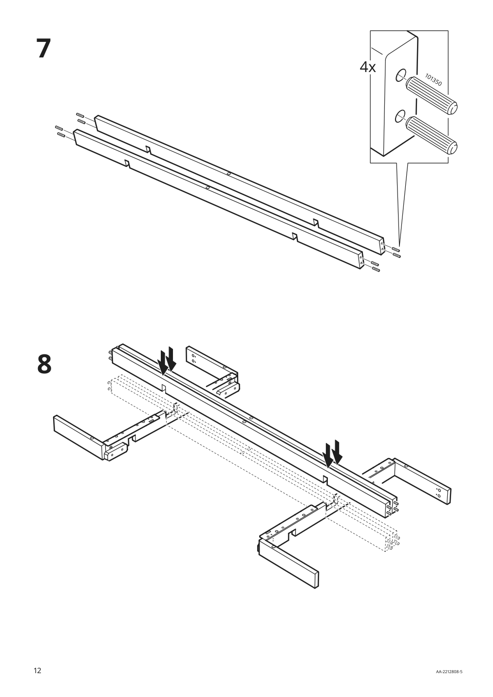 Assembly instructions for IKEA Nordviken extendable table antique stain | Page 12 - IKEA NORDVIKEN / NORRMANSÖ table and 6 chairs 494.261.72