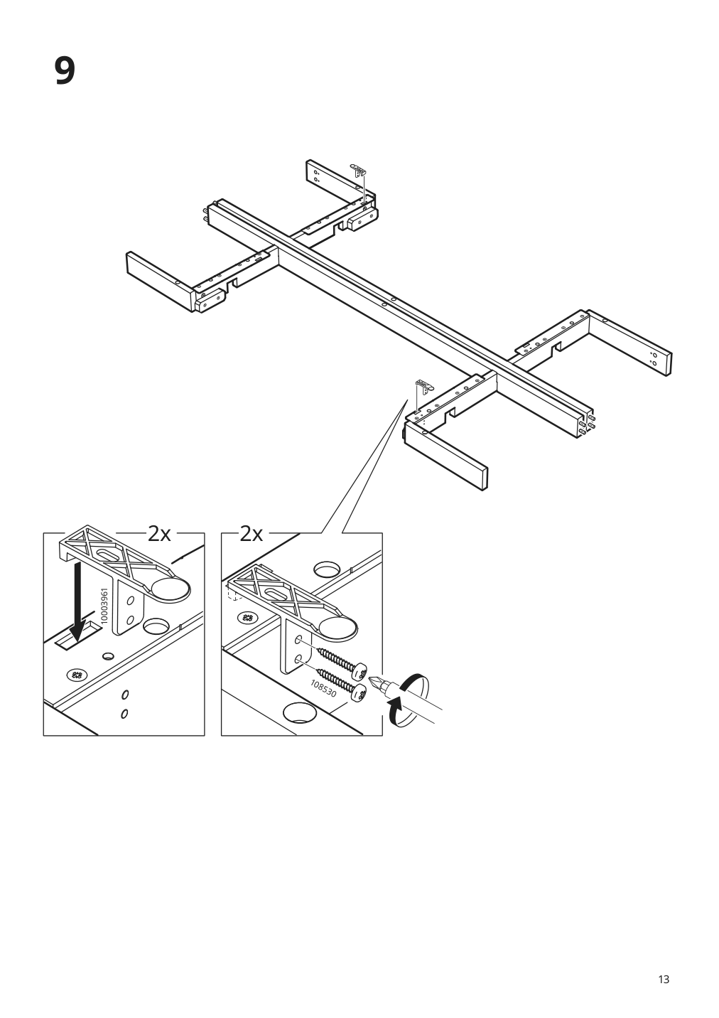 Assembly instructions for IKEA Nordviken extendable table antique stain | Page 13 - IKEA NORDVIKEN extendable table 804.885.44