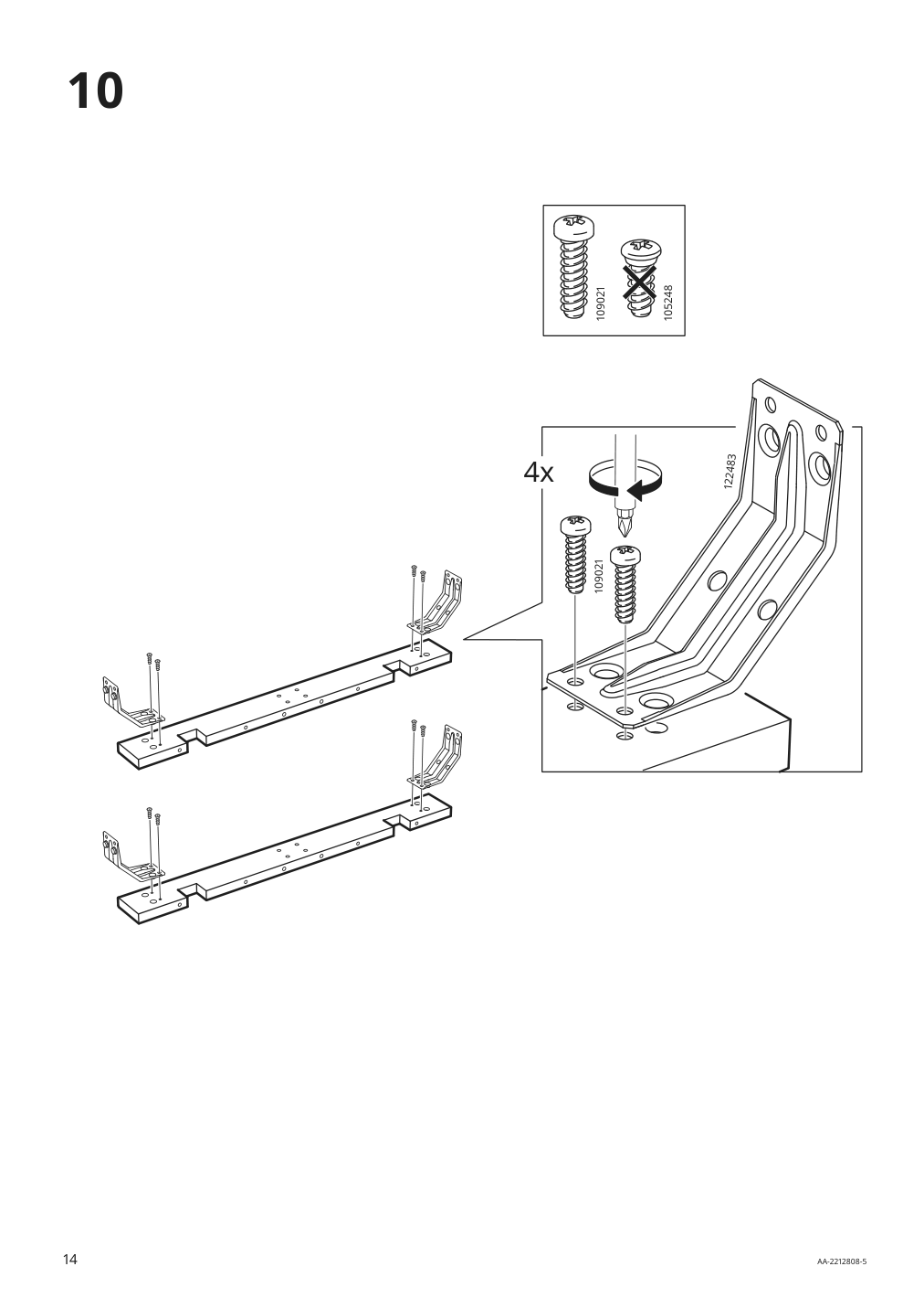 Assembly instructions for IKEA Nordviken extendable table antique stain | Page 14 - IKEA NORDVIKEN / NORRMANSÖ table and 4 chairs 794.261.80