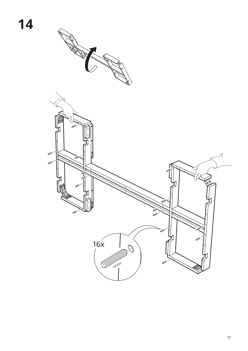 Assembly instructions for IKEA Nordviken extendable table antique stain | Page 17 - IKEA NORDVIKEN / NORRMANSÖ table and 6 chairs 494.261.72