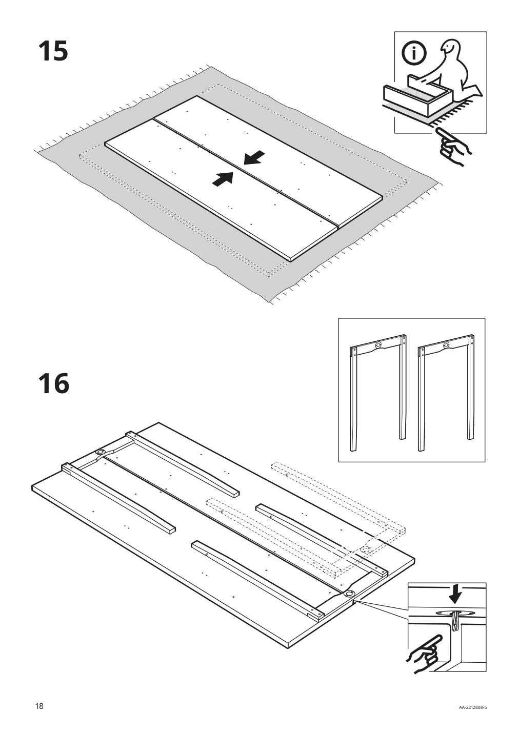 Assembly instructions for IKEA Nordviken extendable table antique stain | Page 18 - IKEA NORDVIKEN / NORDVIKEN table and 6 chairs 993.998.78