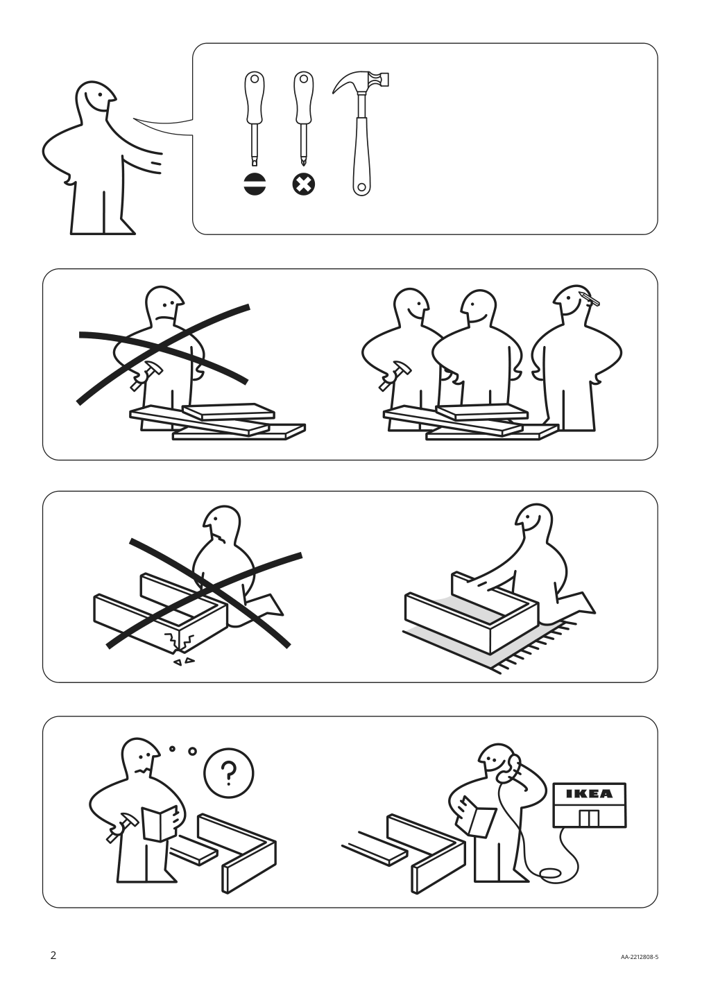 Assembly instructions for IKEA Nordviken extendable table antique stain | Page 2 - IKEA NORDVIKEN / NORDVIKEN table and 6 chairs 493.869.44