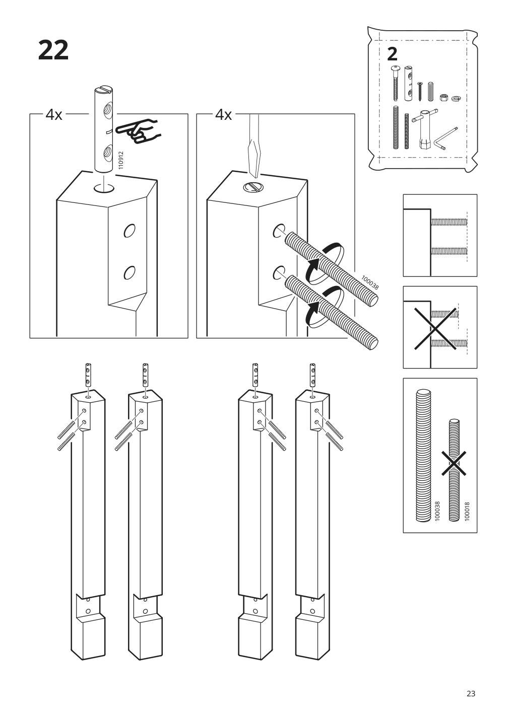 Assembly instructions for IKEA Nordviken extendable table antique stain | Page 23 - IKEA NORDVIKEN / NORDVIKEN table and 6 chairs 493.869.44