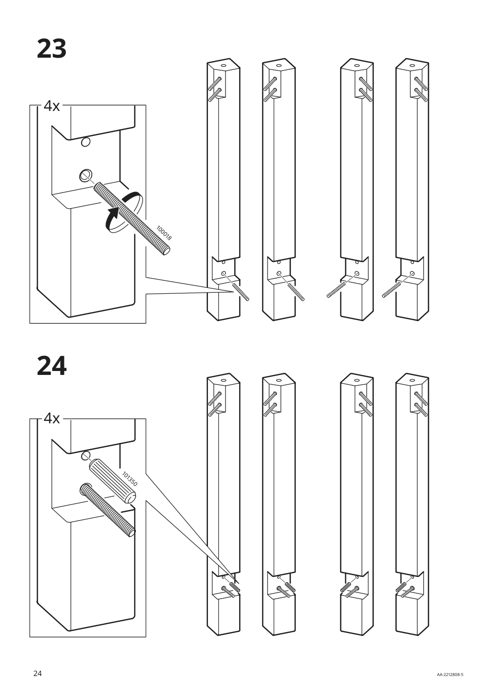 Assembly instructions for IKEA Nordviken extendable table antique stain | Page 24 - IKEA NORDVIKEN / NORRMANSÖ table and 6 chairs 494.261.72